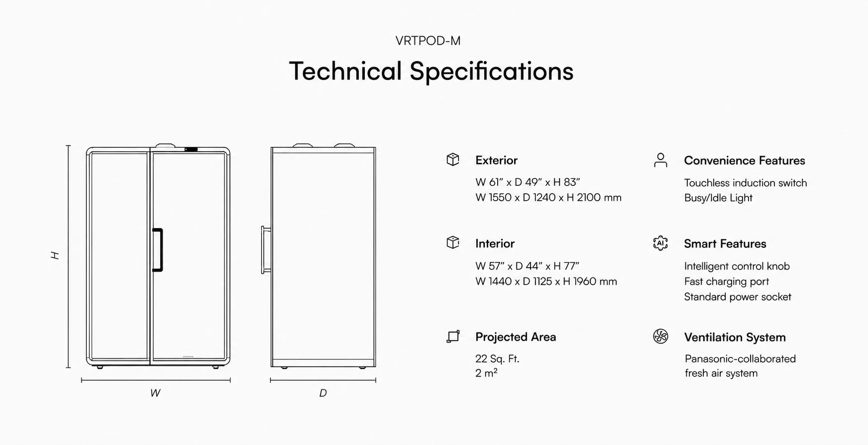 VRT+ M Technical Specifications