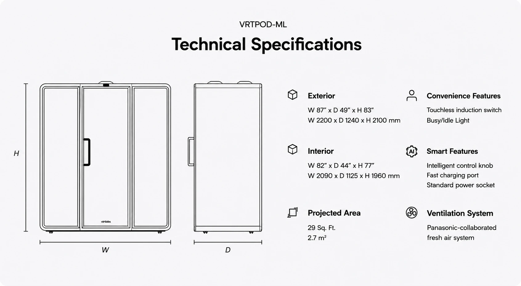 VRT+ ML Technical Specifications
