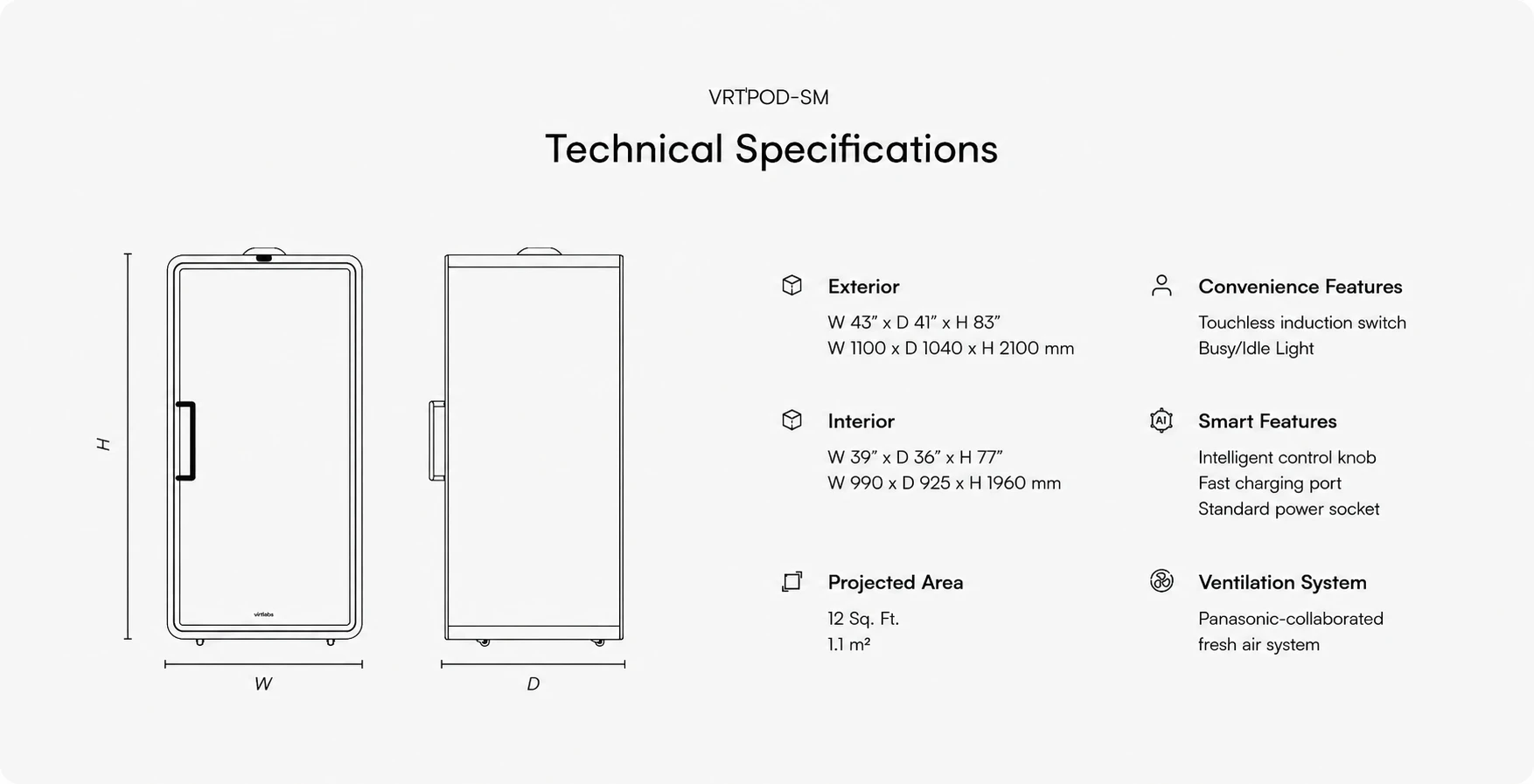 VRT SM Technical Specifications