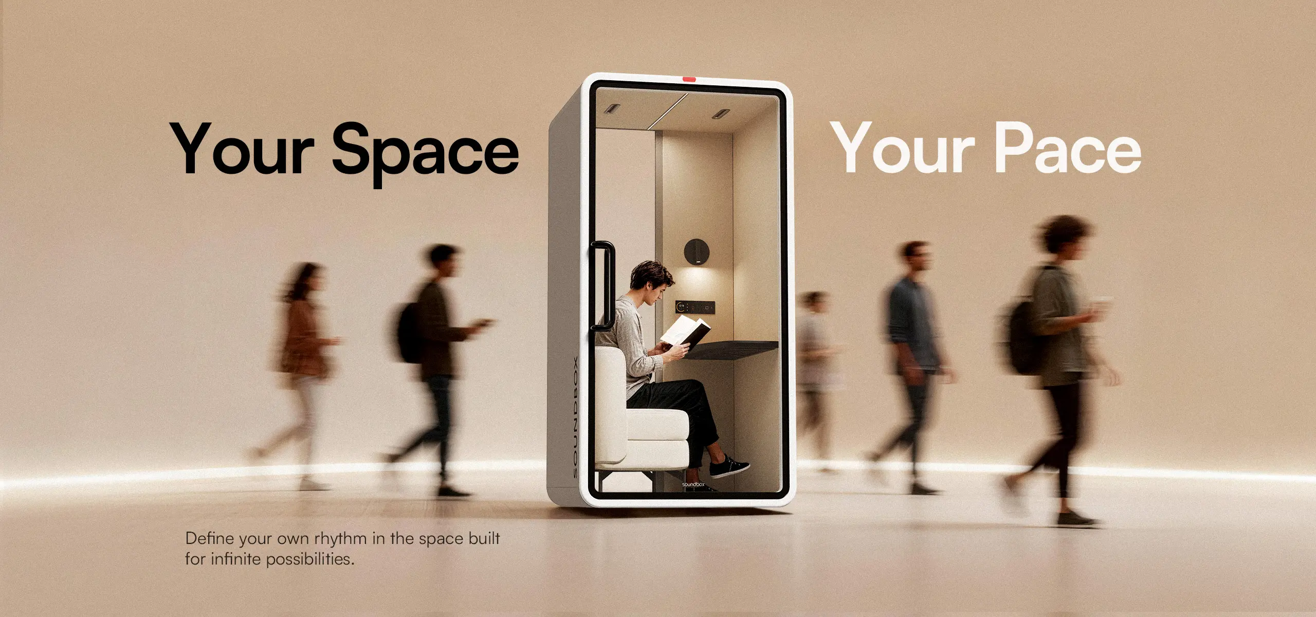 Your Space, Your Pace - SonicHive acoustic pod in use